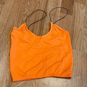 Free People XS/S Vibrant Orange Crop Top